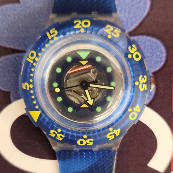Swatch watch ANGUILLA SDK120 1995 Scuba New Old stock - Picture 1 of 8